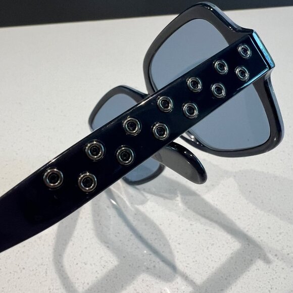 Alaia AA0037S Womens Oversized Square Sunglasses Black Frame W/Stud Details - Picture 10 of 10